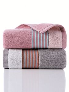 Serviette de bain en coton peigné de qualité supérieure avec bordure Dobby, couleur personnalisée, serviette de bain en coton de luxe - Product Image 4