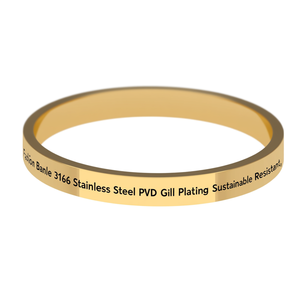 Fashion <b>Bangle</b> 316L Stainless Steel PVD Gold Plating Sustainable Resistant - Product Image 2