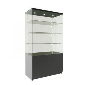 Shop Interior Display Furniture Glass Cabinet with LED Light Adjustable Glass <strong>Shelves</strong> for Retail Clothing Accessories Cosmetics - Product Image 2