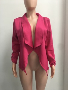 .New Design <b>Plus</b> <b>Size</b> Solid Color Cardigan Short <b>Jackets</b> and Coats Women Fashion - Product Image 4