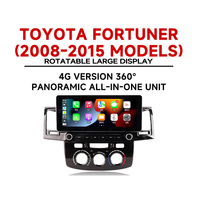 Reproductor de DVD Android 13 para Auto KZS de 12.3 Pulgadas con Navegación Ultrafina de Borde Estrecho para Toyota Fortuner 2008-2015