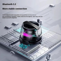 Subwoofer Mini Portabel Nirkabel Ringkas Dengan Lampu RGB Berubah Warna, Cocok untuk Perjalanan, Berkemah, dan Penggunaan di Rumah