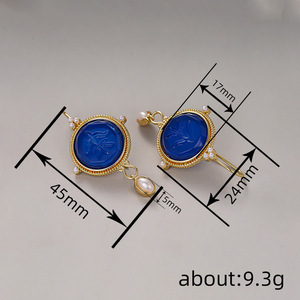 Orecchini Pendenti Vintage con Perle Simulate per Donne, Gioielli Artistici e Delicati alla Moda - Product Image 3