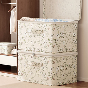 Clothing Organizer Storage Box Rectangle Moisture Proof With Floral Print For Clothes Storage - Product Image 2
