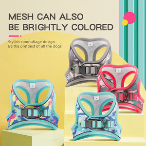 OEM Custom LOGO Geen Trek Hondentuig Set Zachte Gevoerde Zachte Mesh Hondentuig Leash Persoonlijk Bedrukt Verstelbare Hondentuig Vest - Product Image 1