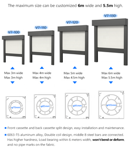 Thân thiện với môi cơ giới Bug màn hình tự động Patio màn hình con lăn bóng râm trong suốt ngoài trời rèm - Product Image 3
