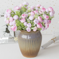 Neuer Farbton 15 Rosen Blumenstrauß Hochzeitsdekoration Blume Kleiner Handstrauß