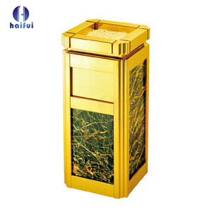 Phòng Khách Sạn Đá Cẩm Thạch Gạt Tàn Thùng Rác Sảnh Đá Cẩm Thạch Tự Nhiên Chất Thải Bin - Product Image 3