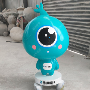 Escultura de Fibra de Vidrio con Diseño de Dibujos Animados, Decoración Pintada para Entrada de Edificio, Mascota para Exteriores - Product Image 2