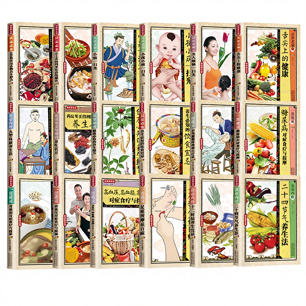 Chinese Medicine Health Book Diet Therapy & Massage for Quick Check Prevention & Treatment of Minor Diseases