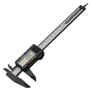 0-150mm sürmeli kumpas LCD dijital kumpas 6 inç enstrüman derinliği ölçme aracı elektronik karbon Fiber cetvel - Product Image 2