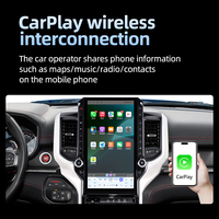 Écran de tableau de bord sans fil 14,8 pouces pour voiture, autoradio, navigation GPS Android pour Dodge Ram 19-23