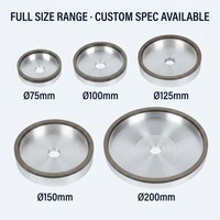 Meule diamantée droite en résine Wu Feng 125 mm 6A2 60 # -1000 #   Grit pour meuleuse d'atelier, ébavurage de l'aluminium