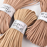 Cordon en coton tressé en zigzag ZX 5-10 mm, cordon de macramé écologique, décoration bohème pour la maison, cordon de couture pour sacs, longueur 50 m, artisanat vestimentaire