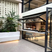 Ventanas Corredizas Plegables Horizontales de Aleación de Aluminio Modernas Personalizadas, Venta al por Mayor de Fábrica, Vidrio Templado Insonorizado y Resistente al Viento