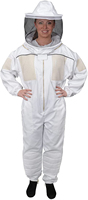 Combinaison d'apiculture en coton de meilleure qualité avec voile rond Combinaison promotionnelle avec caractéristiques de sécurité et de protection