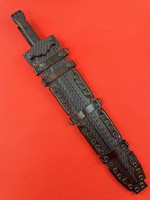 Couteau tactique droit de survie en acier inoxydable noir de haute qualité avec manche G10, étui inclus, pour la chasse, qualité DIY, OEM