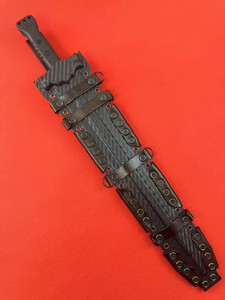 Cuchillo Táctico de Acero Inoxidable Negro de Alta Calidad con Mango G10, Cuchillo Recto para Supervivencia al Aire Libre, Funda, Cuchillo de Caza, Grado DIY, OEM - Product Image 5