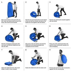 פופ אפ פוד נייד דוכן שירותים חדר הלבשה פופ אפ אוהל החלפת אוהל פרטיות חיצוני עמיד למים אוהל מקלחת קמפינג - Product Image 5