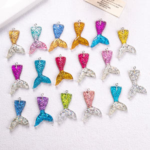 Colgantes de Resina con Forma de Cola de Sirena para Hacer Joyería DIY: Pendientes, Collares, Pulseras, Llaveros Hechos a Mano - Product Image 4