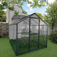 Kit de véranda en aluminium écologique au design moderne, avec panneaux transparents résistants à la décomposition, installation facile, serre extérieure pour la maison