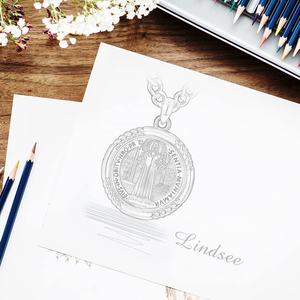 Collier pendentif Saint Benoît en cuivre plaqué or 18 carats, émail noir double face, vente en gros, bijoux catholiques d'exorcisme pour hommes et femmes - Product Image 6