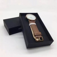 Kotak kemasan tali jam tangan mewah kotak hadiah set jam tangan pria dengan sisipan EVA penutupan magnetis logo kustom