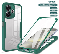 Étui de téléphone portable transparent en TPU PC Sports-Design pour XIaomi Redmi 13 avec protecteur d'écran housse de téléphone portable antichoc dans un sac OPP