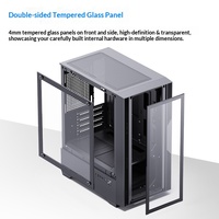 Boîtier PC de bureau IceMan CS084PRO ATX Mid-Tower avec refroidissement liquide 240 mm, panneau latéral en verre trempé, design vue sur la mer orienté gaming, USB