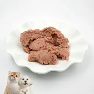 Pasokan pabrik makanan kaleng berbagai rasa kucing basah makanan ikan Mousse untuk kucing hewan peliharaan