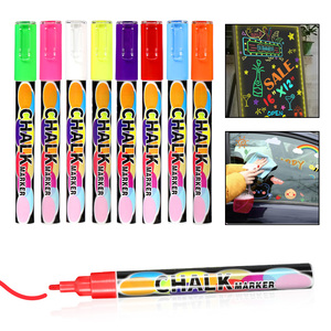 3Mm Chất Lỏng Phấn Đánh Dấu Với Kép Có Thể Đảo Ngược Tip Không Độc Hại Phấn Bút Thiết Lập Có Thể xóa Được Cửa Sổ Phấn Đánh Dấu Cho LED Bảng Quảng Cáo - Product Image 1