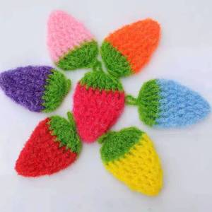 Tampon de lavage de vaisselle personnalisé fait à la main au crochet chiffon de nettoyage anti-rayures corée fruits serviette de cuisine épurateur de cuisine tampon à récurer - Product Image 4