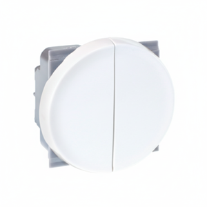 Interrupteur mural à double bascule blanc COMETE Produit - Product Image 1