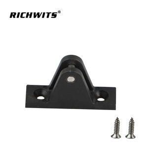 Accessoires pour <span class=keywords><strong>bateau</strong></span>, accessoires marins, charnières de pont en Nylon noir à montage plat - Product Image 4