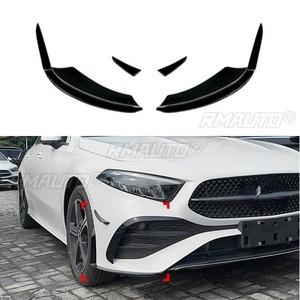 For Benz A-Class Front Bumper Side <b>Splitter</b> For Benz A-Class W177 A180 A200 A35 2023+ Front Bumper <b>Splitters</b> Diffuser Body Kit - Product Image 1