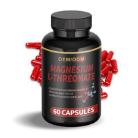 L-Thréonate de magnésium 60 capsules Santé cérébrale et soutien cognitif Certifié Halal Végétalien Sans OGM Complément alimentaire Marque privée