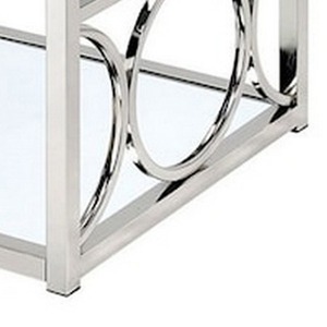 OE HOME Modern Metal and Glass Coffee Table for Dining and Living Room Home Decor - Product Image 2