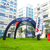 Tente gonflable de 8MX8M pour la conception de marque d'événement de promotion extérieure annonçant la tente gonflable pour la course sur route