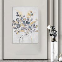Vente en gros 100% fleurs faites à la main peinture à l'huile Home Decor abstrait fleur art toile peinture à l'huile