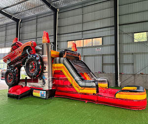 Glissières gonflables de nouvelle conception voiture de course en plein air commerciale glissières sèches gonflables <span class=keywords><strong>location</strong></span> de fête de taille personnalisée - Product Image 4