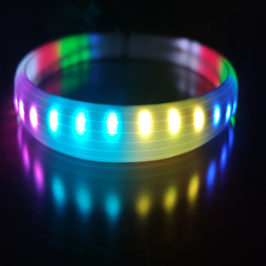 Nuevo modelo 500mAh <span class=keywords><strong>Collar</strong></span> de perro LED de silicona multicolor <span class=keywords><strong>Collar</strong></span> de mascota iluminado multifuncional Recargable por USB - Product Image 5