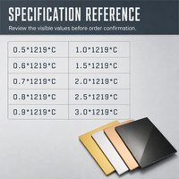 Tôle d'acier inoxydable colorée PVD 304 Bronze Miroir Or Champagne pour panneau décoratif et ascenseur
