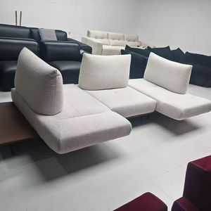 Ensemble de canapés de jardin en bois de teck pour terrasse extérieure Meubles de salon modulaires de luxe résistants aux intempéries pour villa, balcon, terrasse - Product Image 1