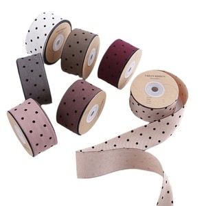 Klip rambut simpul kupu-kupu DIY gaya Korea pita bergerigi polkadot untuk aksesori pakaian anak-anak kain Satin - Product Image 5