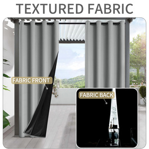 Cortinas opacas impermeables Pongee nuevas transfronterizas, cenefas completas, balcón, exterior, impermeable, <span class=keywords><strong>Shein</strong></span>, gran oferta, triangulación de envíos - Product Image 2