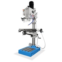 Machine à percer et à fraiser universelle HONGXI 3-en-1 avec fonction de taraudage, capacité de perçage maximale de 45 mm, moteur à engrenages, roulement
