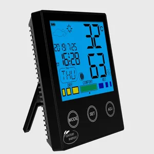 CH-909 Wekker Smart Wandmontage Indoor Lcd Babykamer Elektronische Huishoudelijke Hygrometer Thermometer