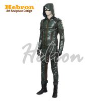 Kostum Cosplay Dewasa Film TV Halloween Green Arrow DC yang Dikustomisasi untuk Pertunjukan Acara