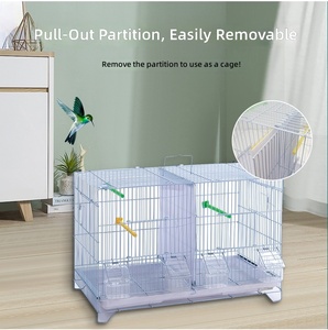 Jaula de Cría Apilable para Aves con Divisores Extraíbles, Jaula Modular para Canarios y Pinzones para Cría y Exhibición - Product Image 6