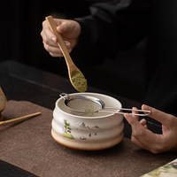 Kit d'outils à matcha vintage Astief, 4, 5, 7 ou 8 pièces, fouet à matcha en bambou, bol à matcha en céramique, accessoires essentiels pour le thé, ensemble de bols à matcha